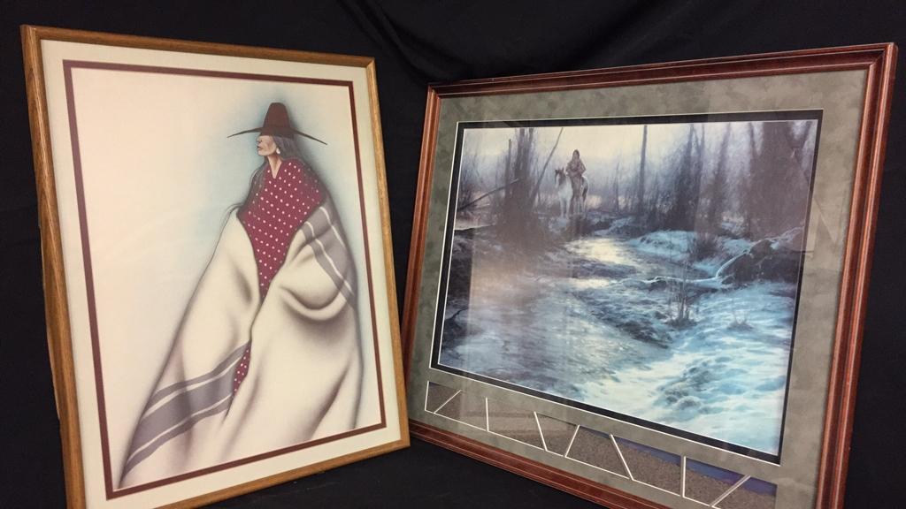 "GOING TO THE POWWOW" & MORE NATIVE FRAMED ART