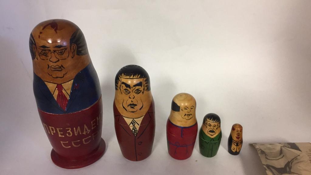 WORLD LEADERS RUSSIAN NESTING DOLL MADE IN USSR