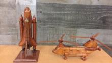 NASA SPACE SHUTTLE & CHINOOK HELICOPTER MODEL