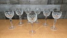 7) WATERFORD CRYSTAL COMERAGH WHITE WINE GOBLETS