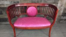 REUPHOLSTERED EDWARDIAN STYLE TUB SETTEE