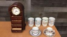 LIMOGES ESPRESSO CUP, JEWELRY BOX CLOCK & MORE