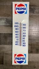 VINTAGE PEPSI THERMOMETER ADVERTISING SIGN