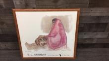 R.C. GORMAN TIGUA INDIANS RECLINING WOMAN POSTER