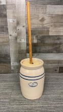 MARSHALL POTTERY 2 GALLON CROCK BUTTER CHURN