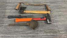 HAND TOOLS: SMELTING LADLE, DRAW KNIFE & MORE