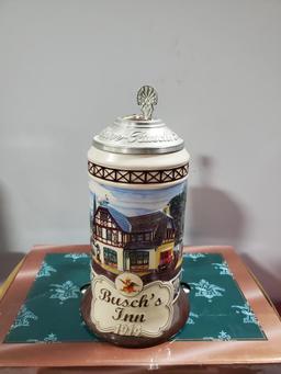Anheuser Busch Collectors Club Steins; Budweiser & Busch's Inn 1914