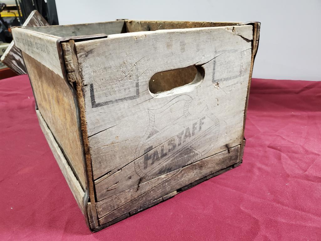 Vintage Falstaff Wooden Crate