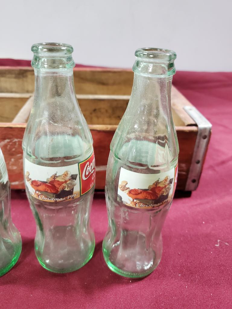 Vintage Coca-Cola Bottles & Wooden Crate