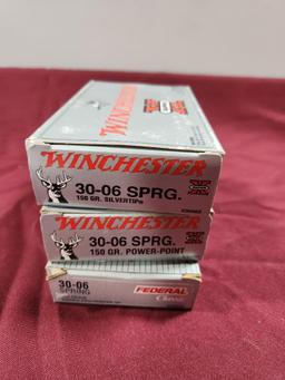 3+ Boxes of Winchester and Federal 30-06 Ammunition, Approx. 71 Rounds