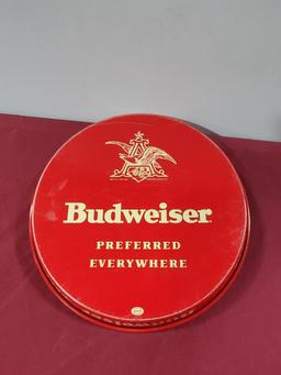 Lot of 2 Vintage Budweiser Serving Trays