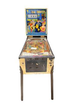 1963 Williams Big Daddy Pinball Machine, Unrestored, Working Condition, Complete w/ Schematics &