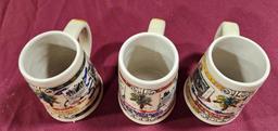 Lot of 3 Anheuser-Busch "Advertising Through The Decades" Steins