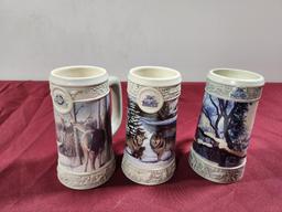 Lot of 3 Miller Holiday Steins