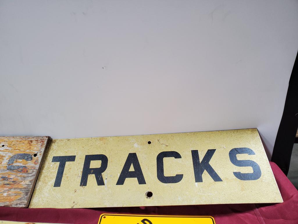 Group of Vintage Rail Road Signs