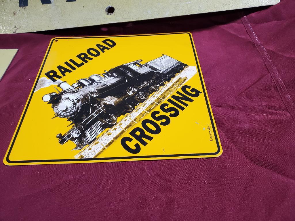 Group of Vintage Rail Road Signs