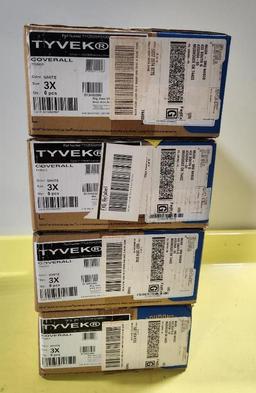 4 Cases, Tyvek Coveralls Protective Suits, White, Size 3XL, 6/Case, 24 Total, Sold 4x$