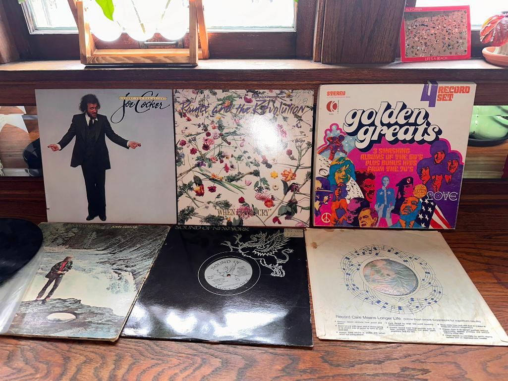 Vinyl Rock Albums, Prince, Joe Cocker, John Denver, Beatles (No Cover) Others