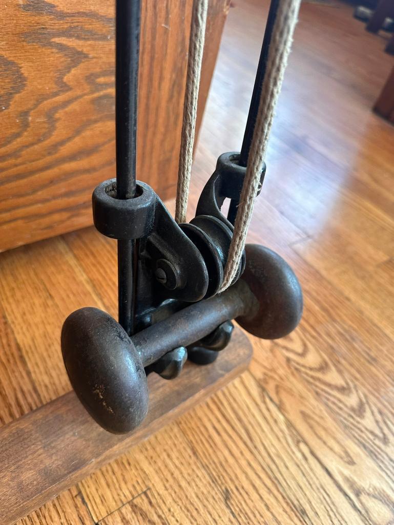 Antique Spalding Home Apparatus Home Gym Weights and Pulley Workout System c. 1920's