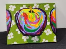 L. Piper Oil Painting, Funky, Hippie Apple