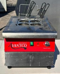 Advantco No. 177PC201, 8 Liter Countertop Electric Pasta Cooker/Rethermalizer w/ Water Refill &