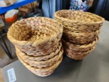Lot of 8, Rope Serving Baskets, 8in x 6in