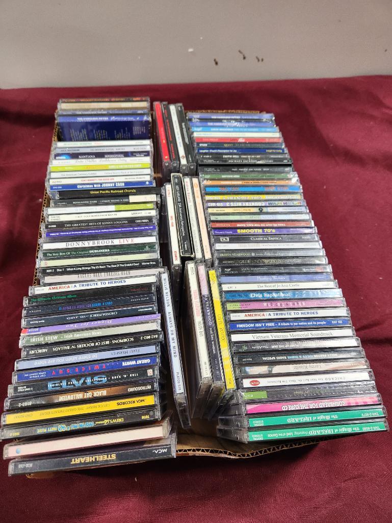 Box of Music CD's, Rock 'n Roll, Country, Classic Rock, Alternative, See Images for Titles