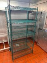 Metro Green Epoxy Commercial Shelving Unit (Cooler Rack) 36in x 24in x 74in