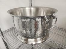 Fancy 2-Handled Stainless Steel Serving Bowl, 16in W x 9in H, Serving or Iced Drinks