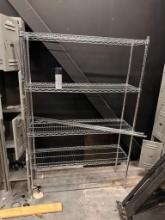 NSF Chrome 5-Shelf Restaurant Shelving Unit, 48in x 14in x 74in