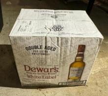 Case of 12, Sealed - Dewar's White Label Blended Scotch, 1 Liter Bottles