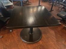 Restaurant Table, 36in x 36in x 30in H, Single Pedestal Base