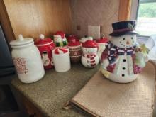 Group of Christmas Cookie Jars