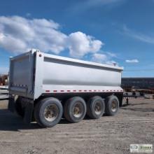 END DUMP PUP TRAILER, 2006 PIONEER TRUCKWELD BEALL MODEL PSBTT17.5, 4 AXLE, 54000LB GVWR, 24 YARD