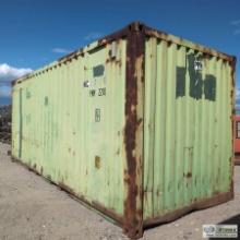 SHIPPING CONTAINER, CONEX TYPE, 20FT, STEEL CONSTRUCTION