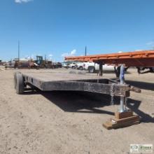UTILITY TRAILER, 6FT 6IN WIDE X 16FT DECK, TANDEM AXLE. NO TITLE