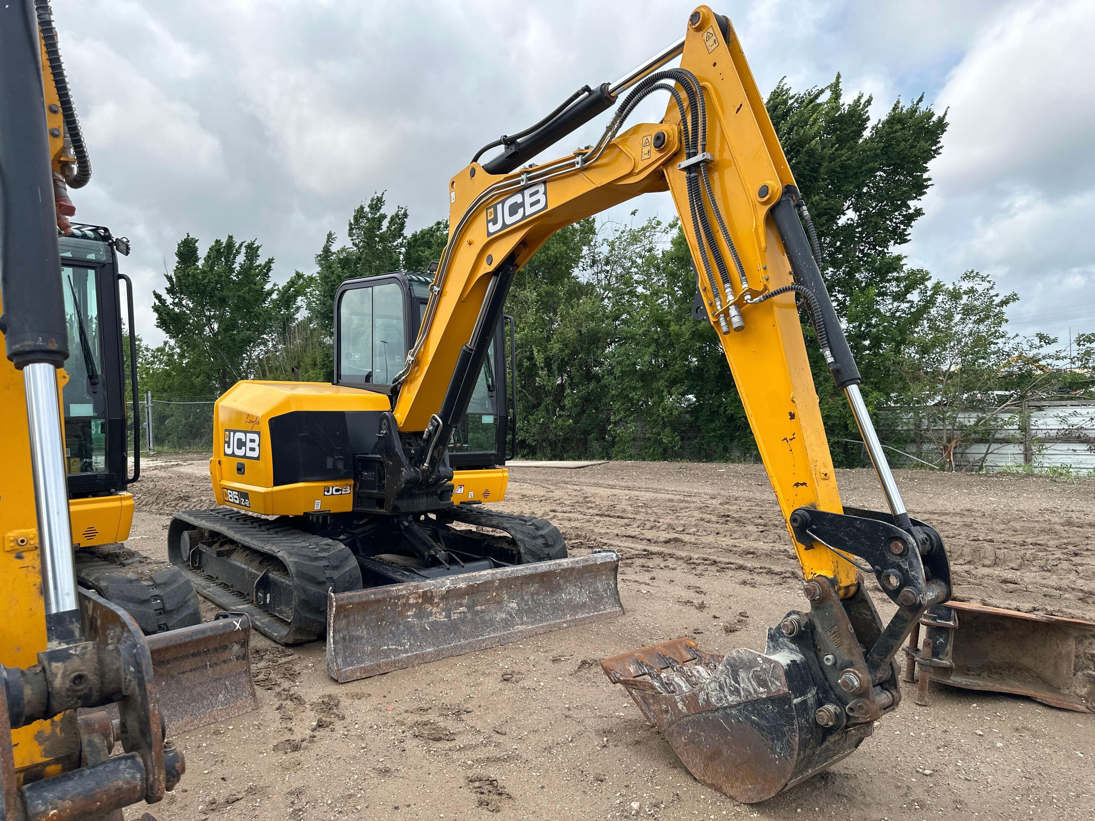 2022 JCB 85Z-2 HYDRAULIC EXCAVATOR powered by Kohler diesel engine, equipped with Cab, air, heat,