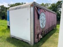 26FT. X 8FT. X 8FT. CURTAIN VAN BODY for moving lumber & other products. SELLS BILL OF SALE ONLY, NO