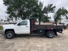2015 CHEVY C3500 FLATBED TRUCK VN:633405 powered by diesel engine, equipped with automatic