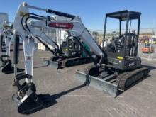 2023 BOBCAT E35 HYDRAULIC EXCAVATOR powered by diesel engine, equipped with OROPS, front blade,