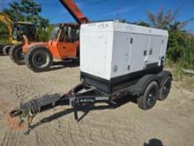 WACKER G50 T4F GENERATOR SN:505592 powered by diesel engine, equipped with 50KW, trailer mounted.BOS