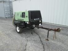 SULLAIR 185CFM PORTABLE AIR COMPRESSOR SN 4W0AS21186MC28052, powered by John Deere diesel engine,