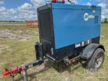 2018 MILLER BIG BLUE 500PRO WELDER SN:MJ131093R equipped with 500AMPS, trailer mounted.
