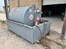 SKID MOUNTED FUEL TANK with containment, electric pump.
