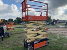 2019 JLG 1932R SCISSOR LIFT SN:M200031669 electric powered, equipped with 19ft. Platform height,