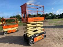 2018 JLG 1932R SCISSOR LIFT SN:M200016897 electric powered, equipped with 19ft. Platform height,
