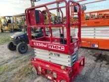 2018 MEC 1330SE SCISSOR LIFT SN:16302274 electric powered, equipped with 13ft. Platform height,