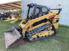 2018 CAT 299 RUBBER TRACKED SKID STEER SN:FD204208 powered by Cat diesel engine, equipped with
