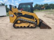 2019 CAT 259D3 RUBBER TRACKED SKID STEER SN:CW904068 powered by Cat diesel engine, equipped with