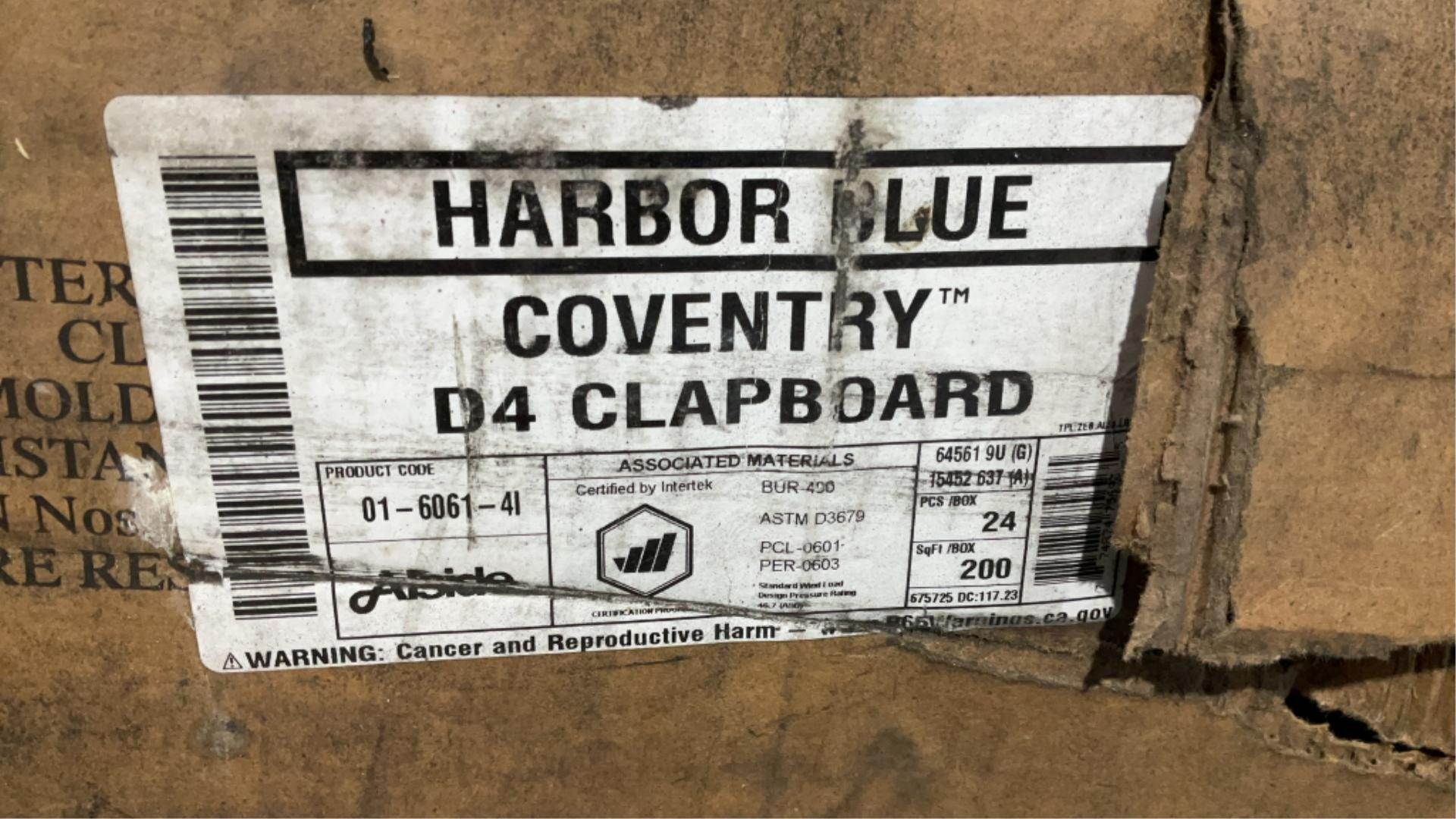 (4) Harbor Blue 200 Sq Ft Boxes of Clapboards